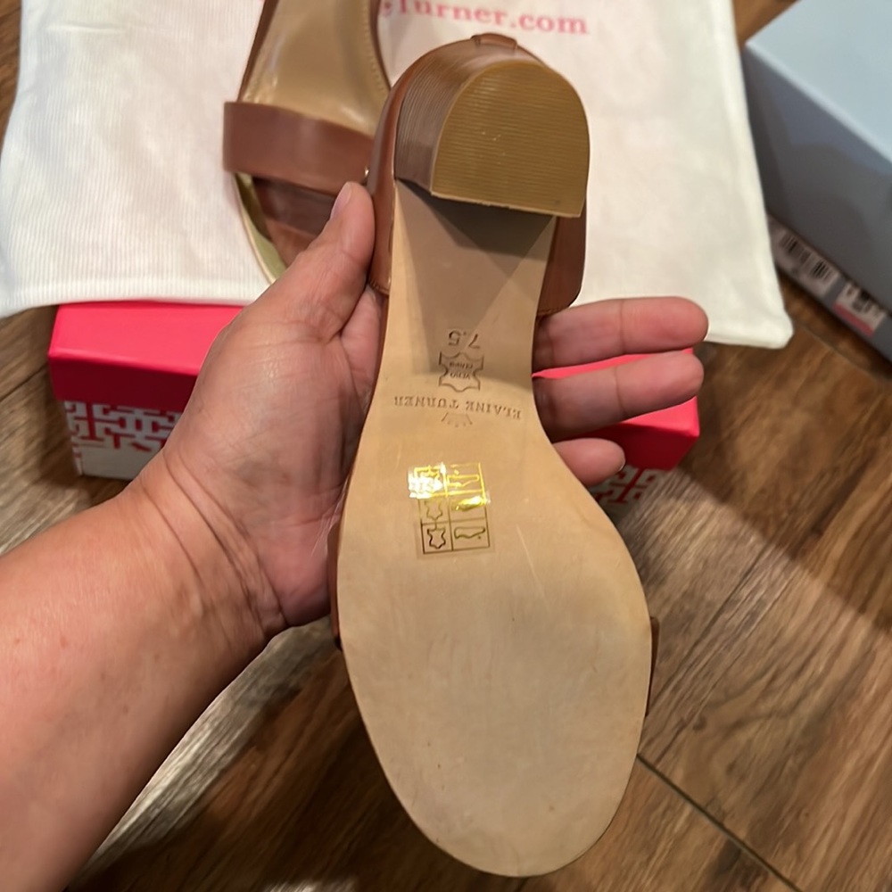 NIB Elaine Turner sandals chain detail size 7.5 - Picture 8 of 10